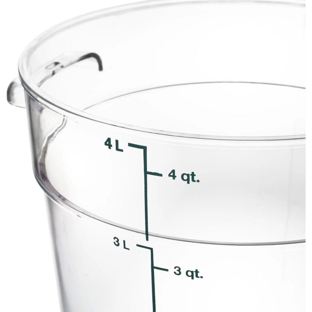 Carlisle 1076407 Round Clear Container 4 Quart StorPlus Carlisle