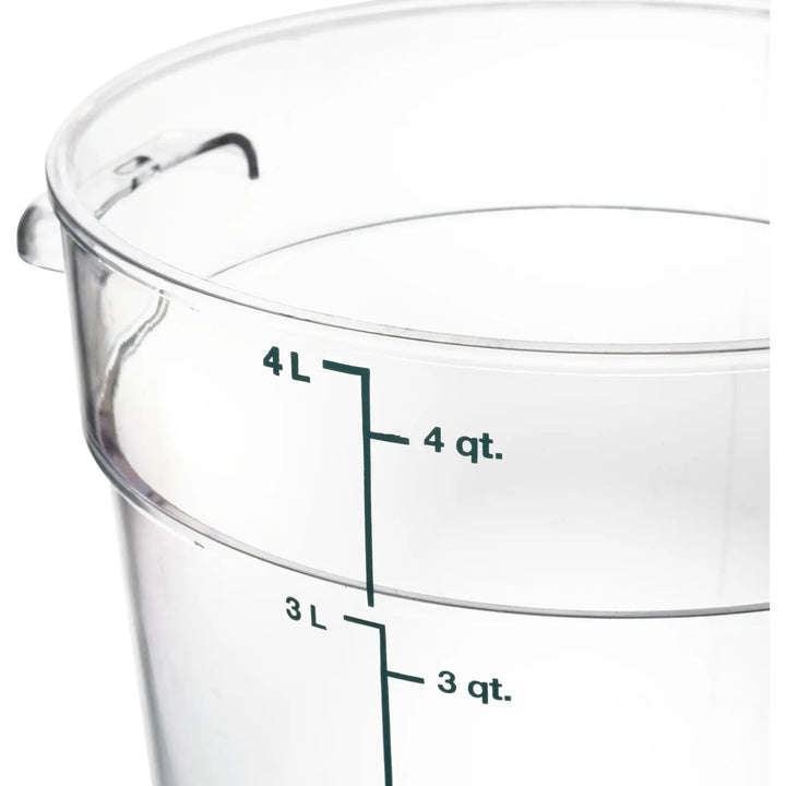 Carlisle 1076407 Round Clear Container 4 Quart StorPlus Carlisle