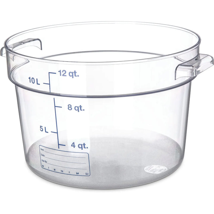 Carlisle 12 Qt Round Clear Container Storplus 10767-07 Carlisle