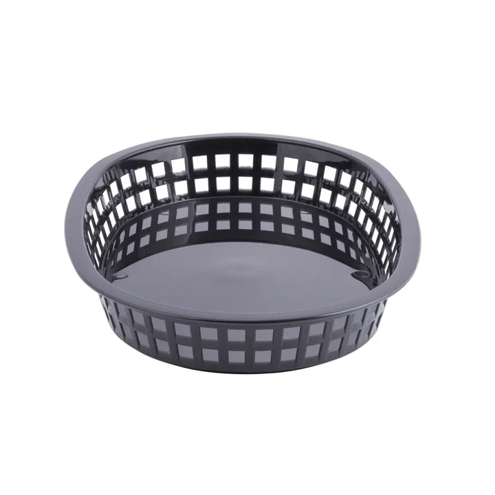 Tablecraft 1076BK 10" Oval Black Plastic Basket Tablecraft