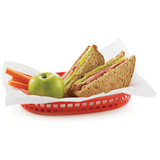 Tablecraft 1076R 10" Oval Red Plastic Basket