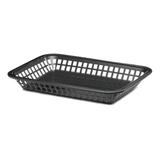 Tablecraft 1077BK 10.75" X7.75" X1.5" Black Rectangular Serving Basket