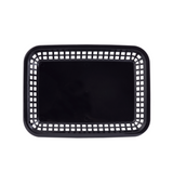 Tablecraft 1077BK 10.75" X7.75" X1.5" Black Rectangular Serving Basket