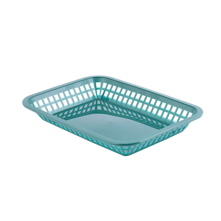 Tablecraft 1077FG 10.75" X 7.75" X 1.5" Forest Green Rectangular Basket Tablecraft