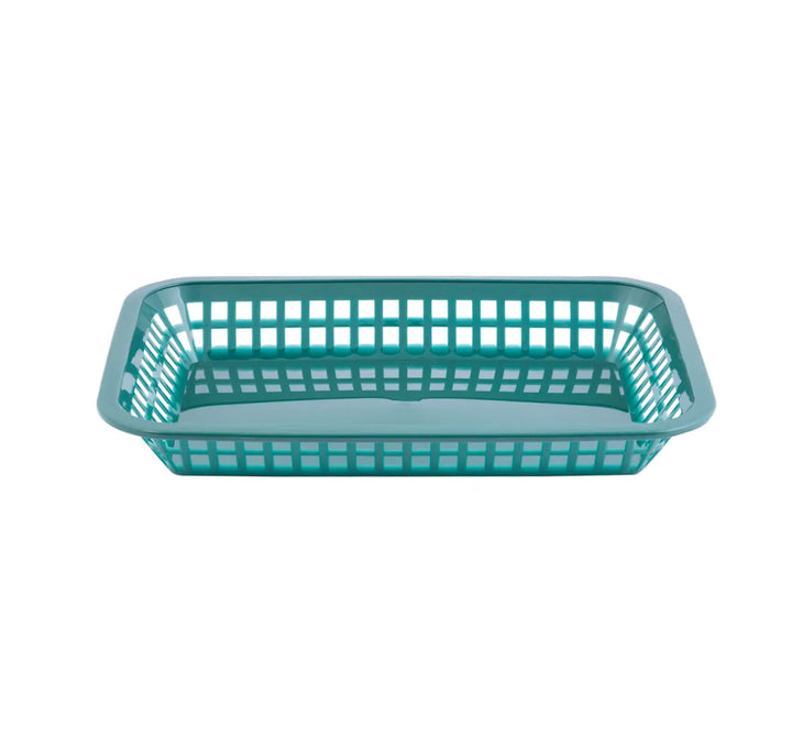 Tablecraft 1077FG 10.75" X 7.75" X 1.5" Forest Green Rectangular Basket Tablecraft