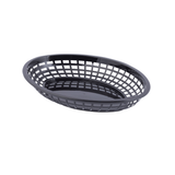 Tablecraft 1084BK 11.75" X 8-7/8" Oval Black Jumbo Basket