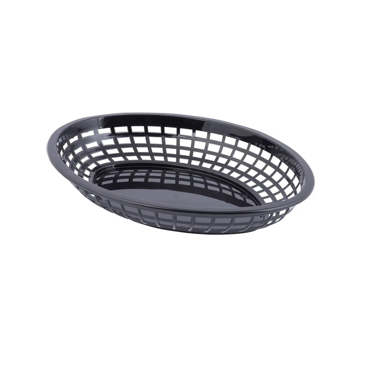Tablecraft 1084BK 11.75" X 8-7/8" Oval Black Jumbo Basket Tablecraft