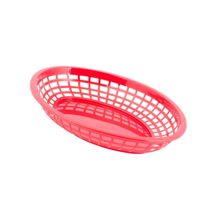 Tablecraft 1084R 11.75" X 8-7/8" Oval Red Jumbo Basket Tablecraft