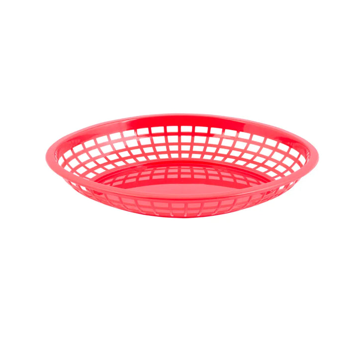 Tablecraft 1084R 11.75" X 8-7/8" Oval Red Jumbo Basket Tablecraft