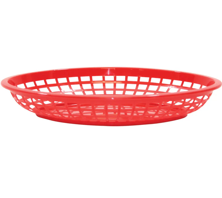 Tablecraft 1084R 11.75" X 8-7/8" Oval Red Jumbo Basket Tablecraft