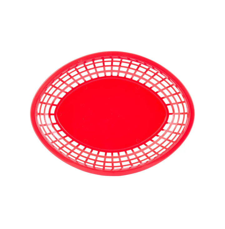 Tablecraft 1084R 11.75" X 8-7/8" Oval Red Jumbo Basket Tablecraft