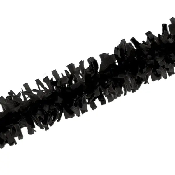 Black Tissue Paper Garland 11.5 Feet | Paper Fantasies