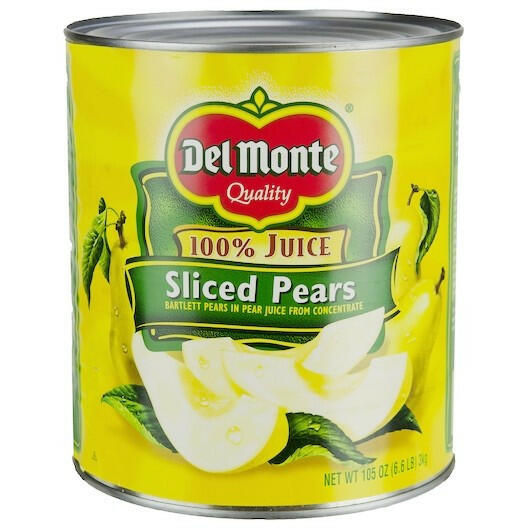 Pear Slices in Pear Juice 106 oz Can Del Monte