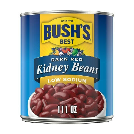 Bush's Best Low Sodium Dark Red Kidney Beans 110 oz Bush's