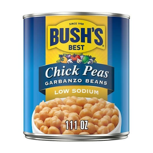 Bush's Best Chick Peas Garbanzo Beans Low Sodium 111 oz Bush's