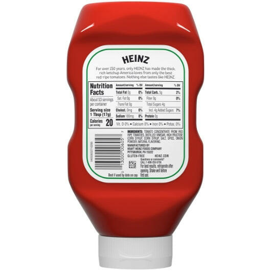Heinz 32 oz Tomato Ketchup (Upside Down Plastic Bottle) Heinz