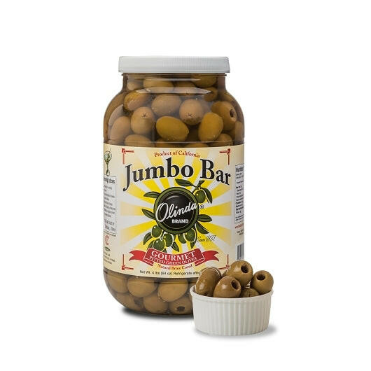 Olinda Jumbo Jar Pitted Green Olives Gallon Olinda