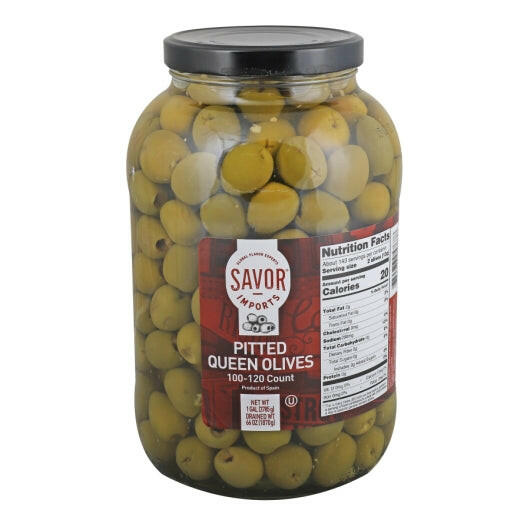 Savor Queen Pitted Olives Gallon Savor