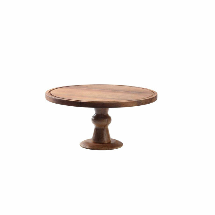 Tablecraft 11441 6" Acacia Cake Stand Tablecraft