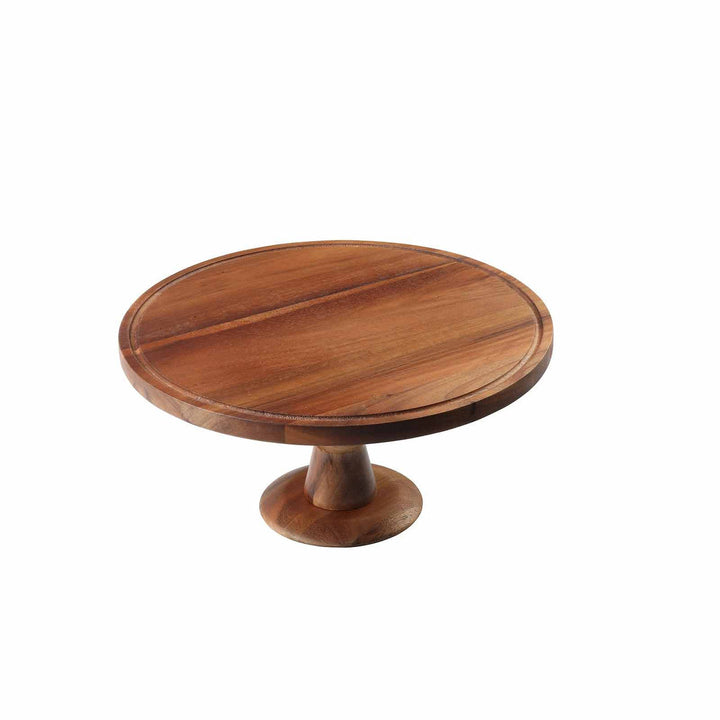 Tablecraft 11441 6" Acacia Cake Stand Tablecraft
