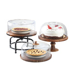 Tablecraft 11441 6" Acacia Cake Stand