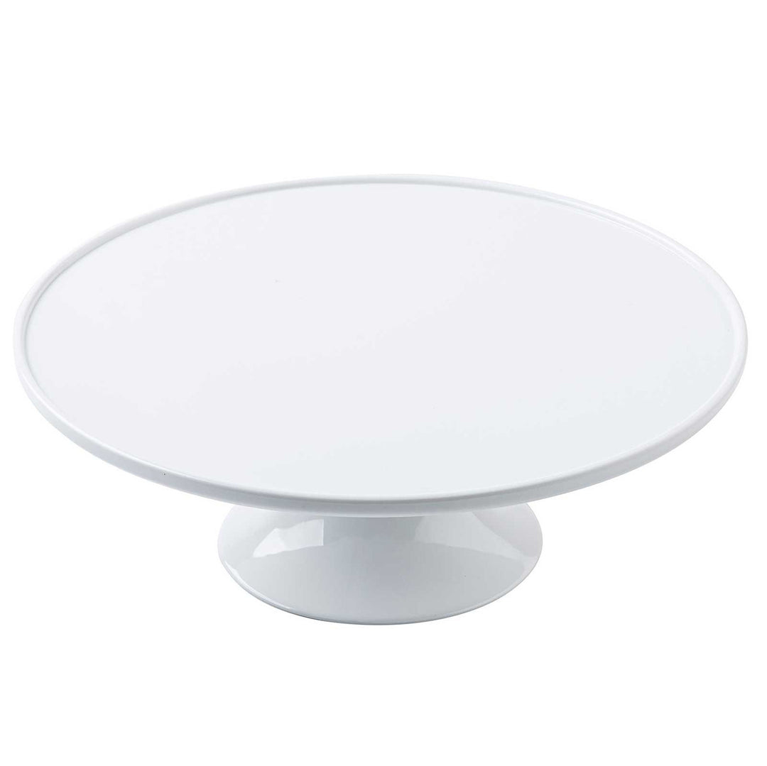 Tablecraft 11489 White Round Melamine 11.5" Cake Stand