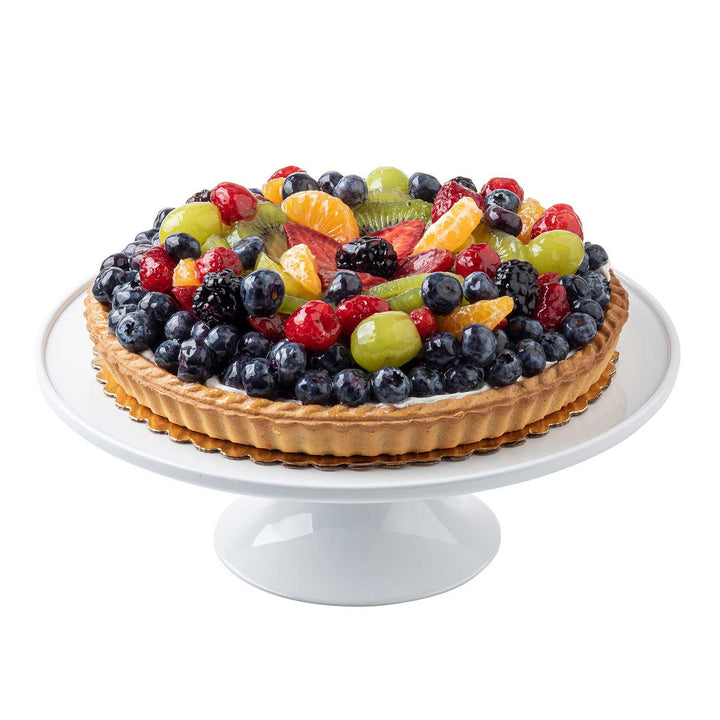 Tablecraft 11489 White Round Melamine 11.5" Cake Stand Tablecraft