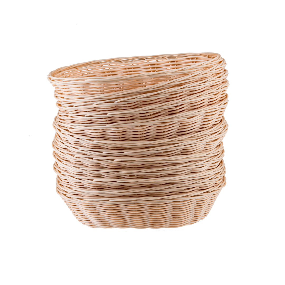 Tablecraft 1174W 9"X6"X2.5" Oval Natural Handmade Basket