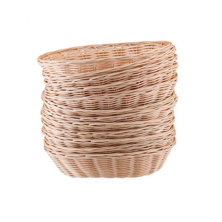 Tablecraft 1174W 9"X6"X2.5" Oval Natural Handmade Basket