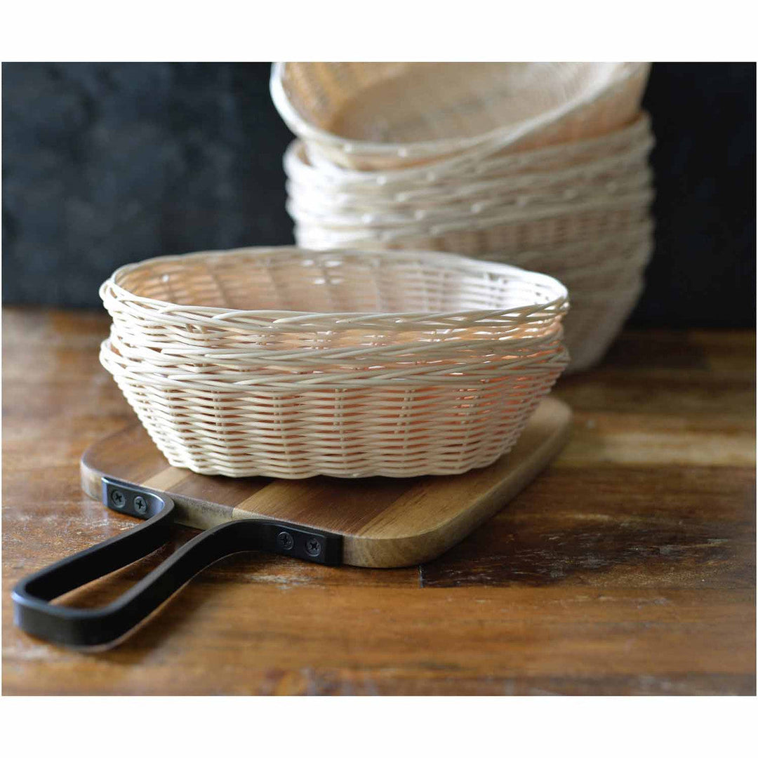Tablecraft 1174W 9"X6"X2.5" Oval Natural Handmade Basket Tablecraft