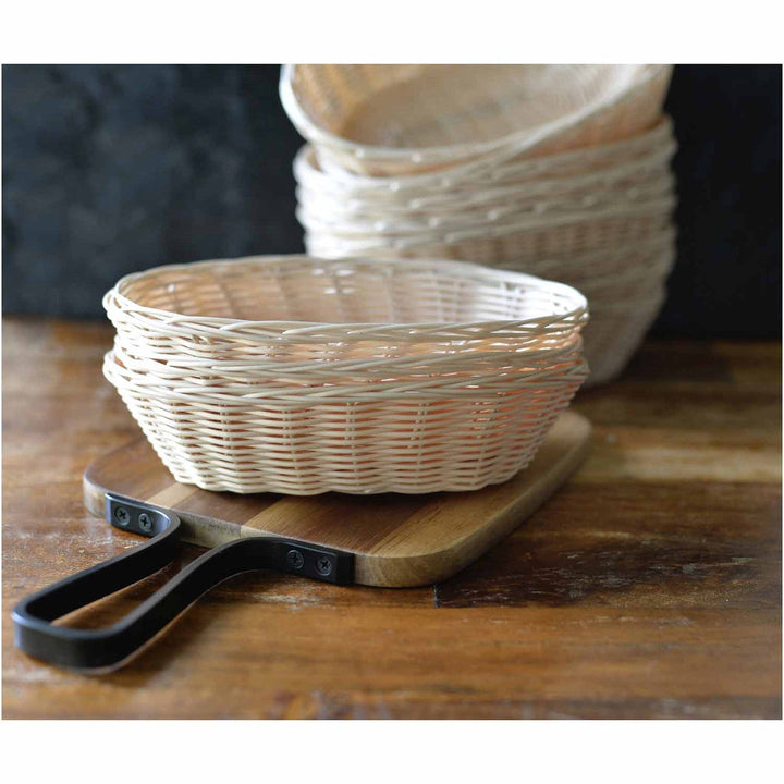 Tablecraft 1174W 9"X6"X2.5" Oval Natural Handmade Basket Tablecraft