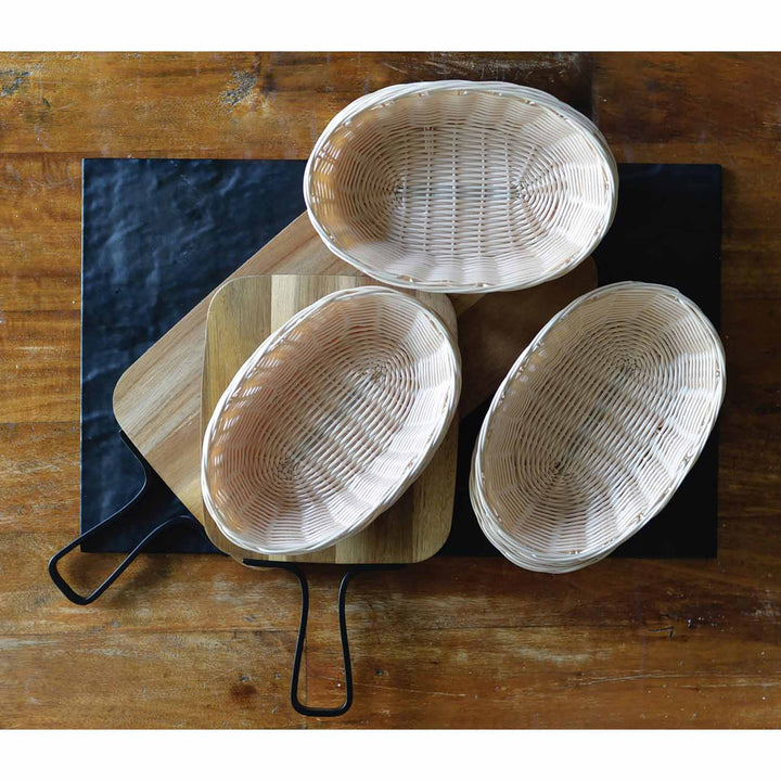 Tablecraft 1174W 9"X6"X2.5" Oval Natural Handmade Basket