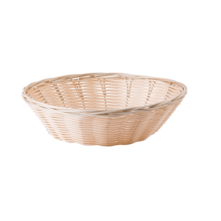 Tablecraft 1175W 8.5" Round Natural Handmade Basket Tablecraft