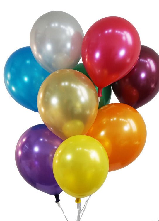 12" Assorted Metallic Color Balloons