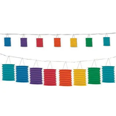 12' Rainbow Lantern Garland