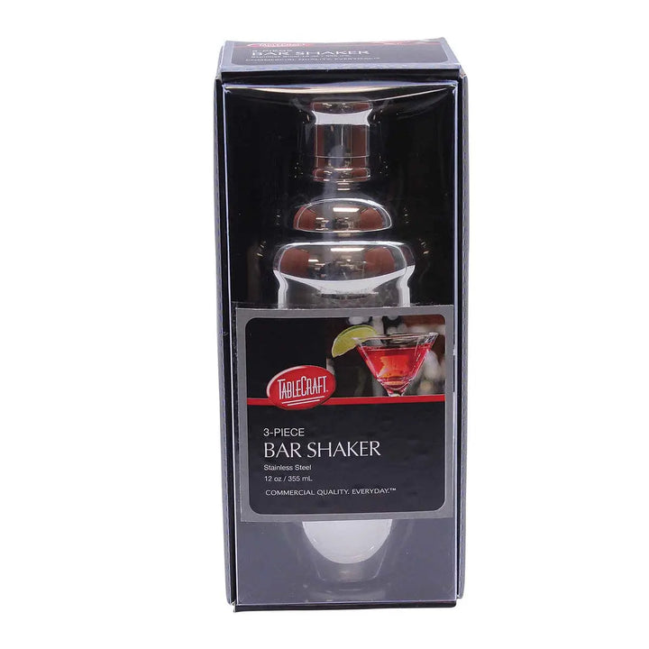 Tablecraft 1212 12 Oz Cocktail Shaker 3 Piece Tablecraft