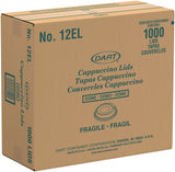 Dart 12EL 12 Oz White Cappuccino Lids