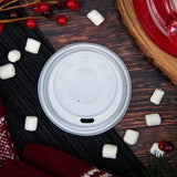 Dart 12EL 12 Oz White Cappuccino Lids