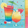 Creative Converting 13" X 13" Summer Cocktails Luncheon Napkins
