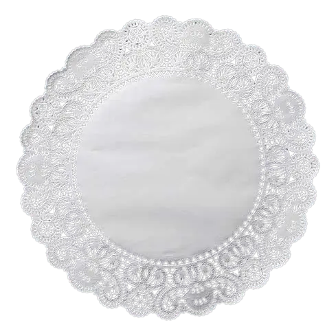 14" Lace Doily White