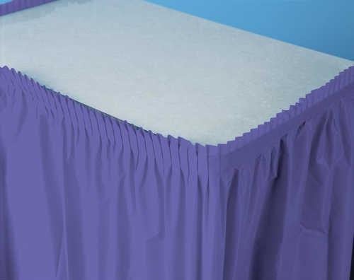 14' X 29" Purple Plastic Table Skirts