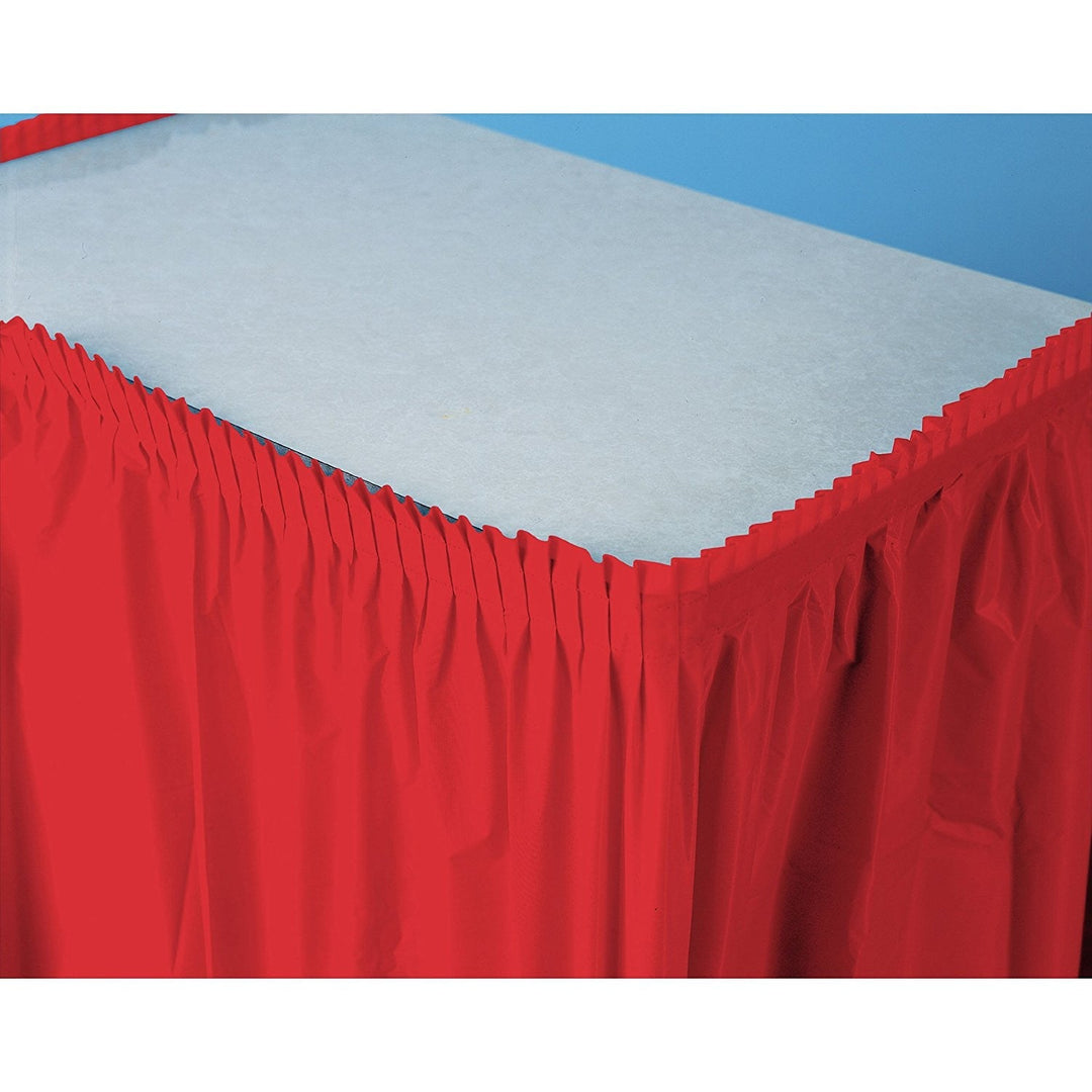 14' X 29" Red Plastic Table Skirts