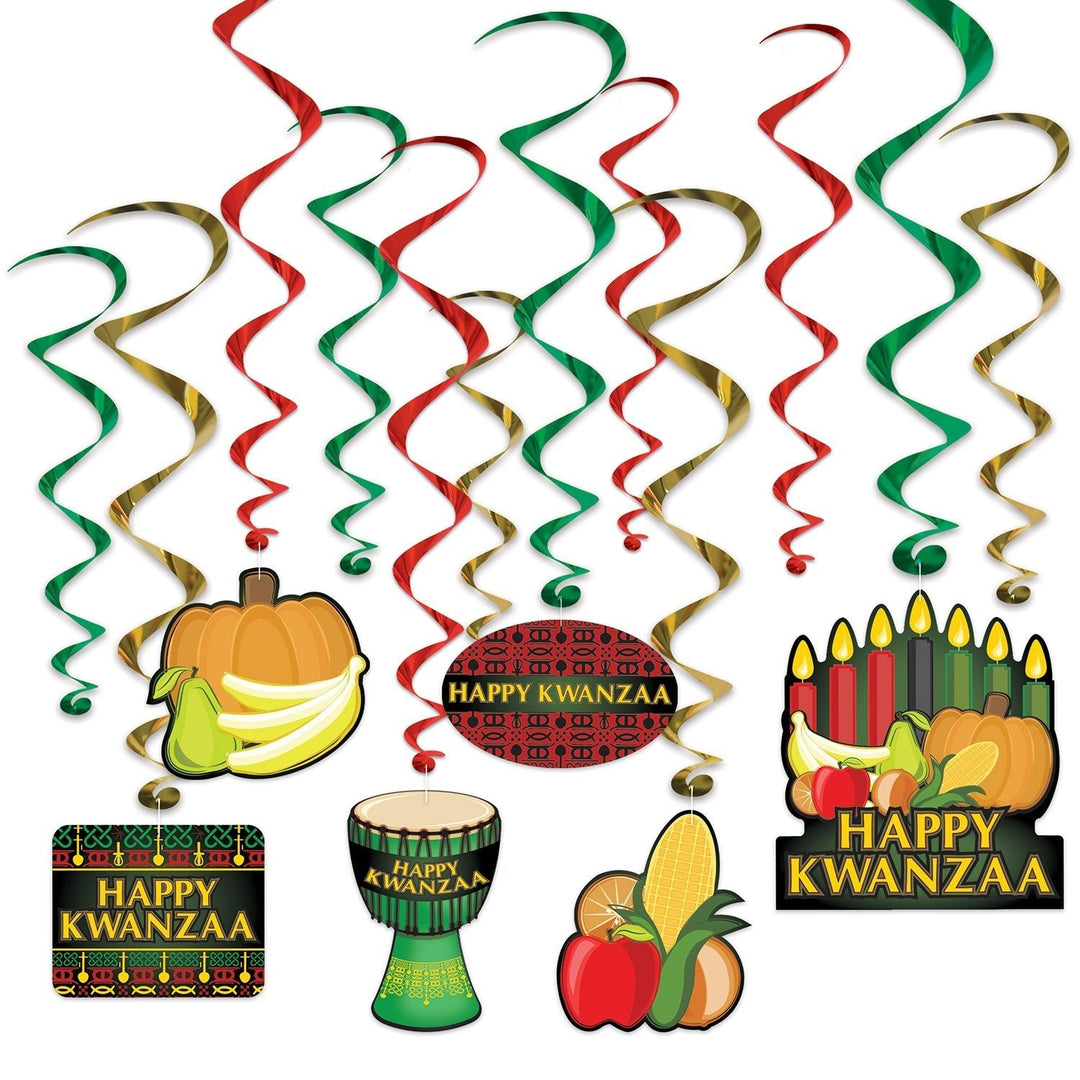 Beistle 15" - 34" Happy Kwanzaa Whirls Beistle