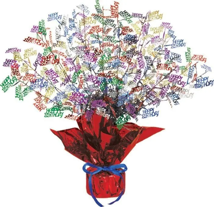 Beistle 15" Happy Birthday Gleam N Burst Centerpiece (50809-MC) Beistle
