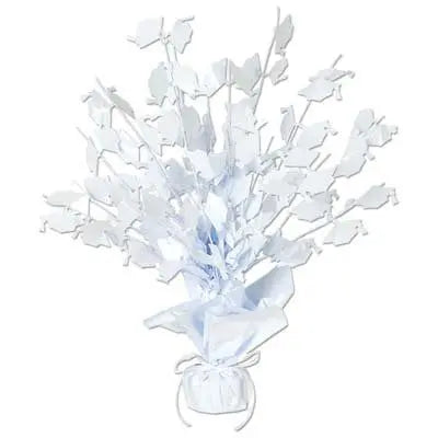 15" White Graduate Cap Gleam N Burst Centerpiece (50807-W)