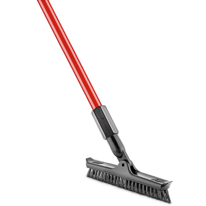 Libman 1559 Black Swivel and Grout Scrub Brush with 60" Red Handle