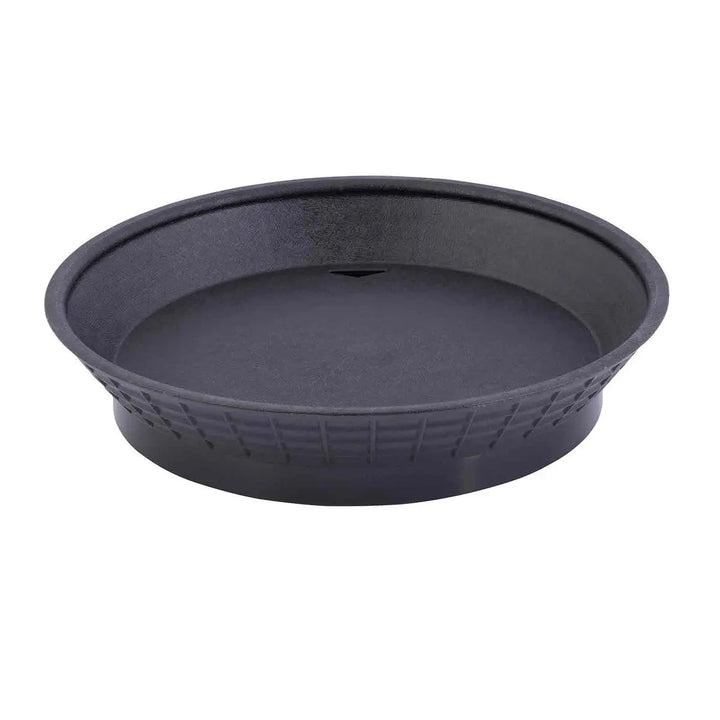 Tablecraft 15759BK Black Round Platter w/Base Tablecraft