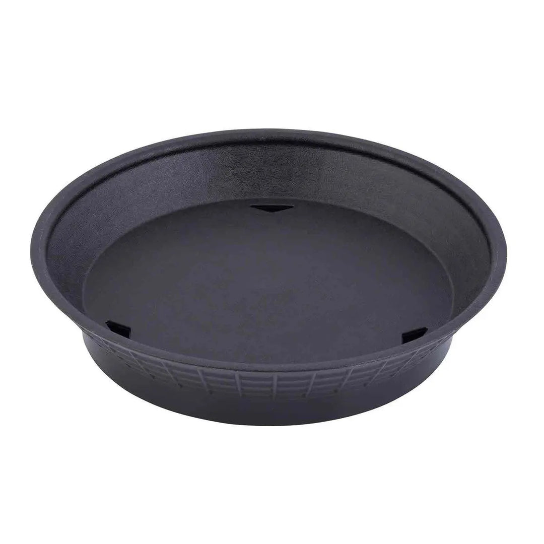 Tablecraft 15759BK Black Round Platter w/Base Tablecraft
