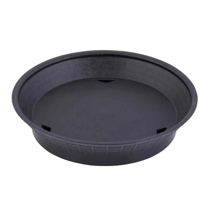 Tablecraft 15759BK Black Round Platter w/Base Tablecraft