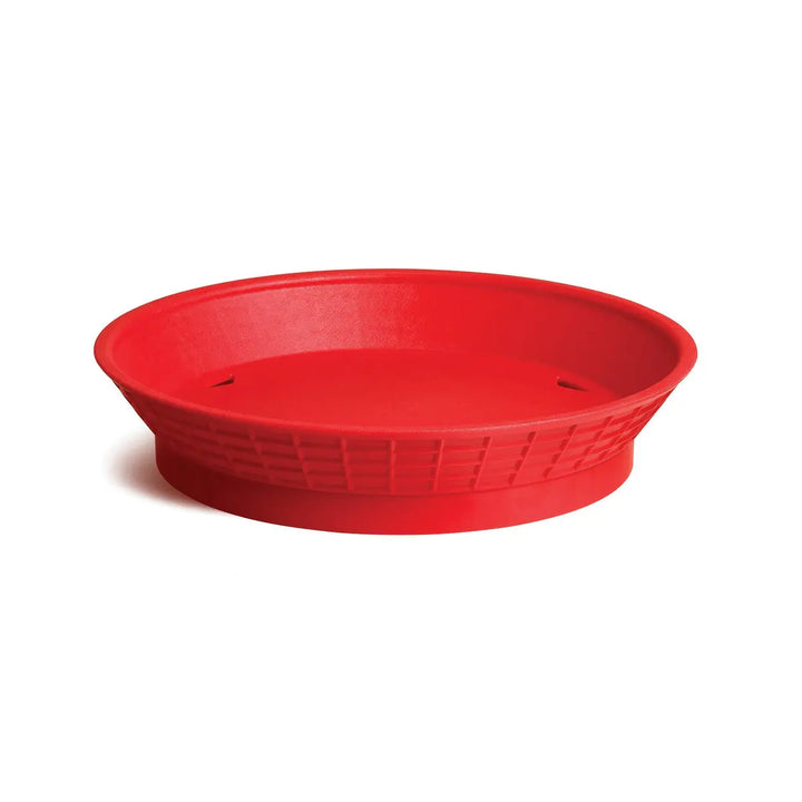 Tablecraft 15759R Red Round Platter w/Base Tablecraft